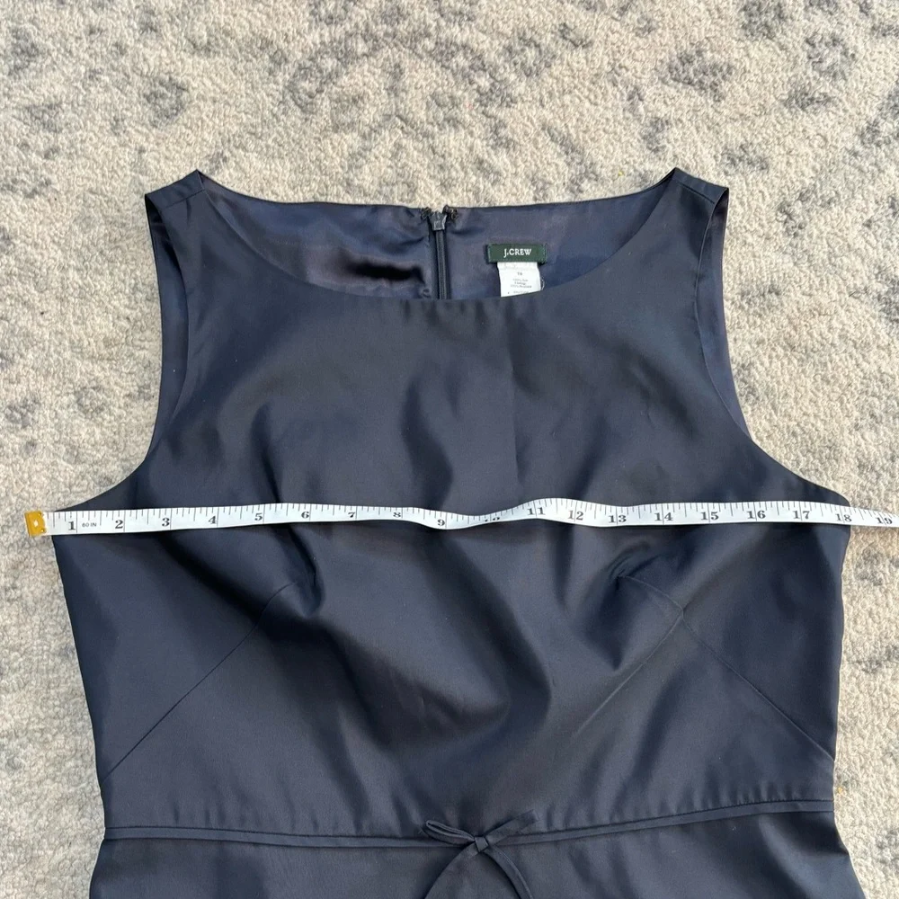 J.Crew 100% Silk Dress Contemporary Dark Navy Vintage Career Event Size 8 Tall